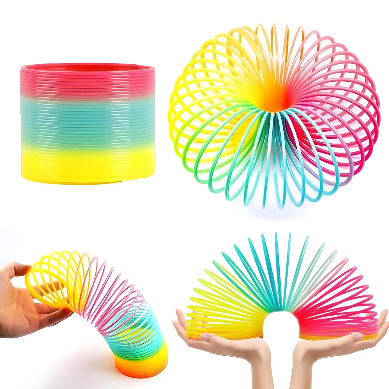 Rainbow Slinky Spring Toy – Compact, Portable Fun Toy for Kids & Adults, Great for Birthdays (1 Pc) Rainbow Slinky Spring Toy – Compact, Portable Fun Toy for Kids & Adults, Great for Birthdays (1 Pc)